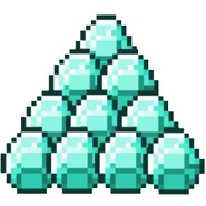 10 diamonds in a pyramid shape