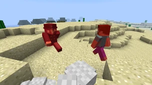 Notchin ja  "taistelu" Herobrine  -modissa.