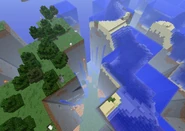 Lohkovirhe, jossa osa lohkoista luo sileän kuopan, joka yltää lähes peruskallion tasolle.