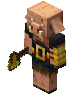 A Piglin Brute being zombified.