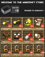 The Minecraft Store in the update.