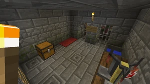 Iglun kellarissa oleva huone.