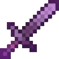 An enchanted Netherite sword.