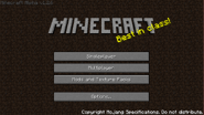 Minecraft Alpha 1.2.6 Title Screen