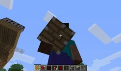 Aktivoituneen männän yläosan  saatu pala.