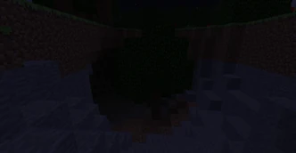 Puu, joka on generoitunut luolaan.