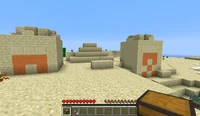 Occasionally, half of the desert temple is under the sand's surface