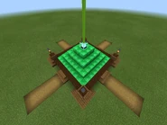 An emerald beacon that is decorated.