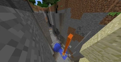 Maan pinnalle ulottuva rotko.