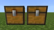 Different between trapped chest (left) and chest (right).