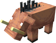 A hoglin render found on Minecraft's twitter