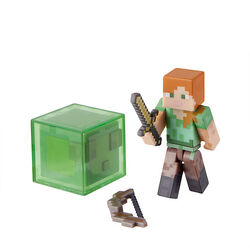 Minecraft Action Figures Comic Maker Alex Creeper Steve Cat Enderman Wolf  Zombie