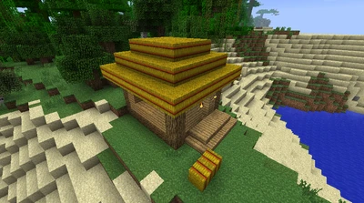 Heinäpaaleista tehty talon katto.