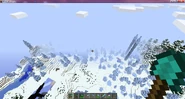 An aerial view of an ice spikes biome.