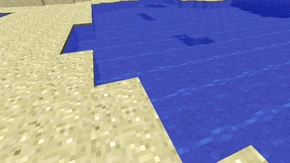 Hiekasta muodostuva ranta.