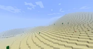 The ground-block of desert biomes is sand.