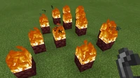 Netherrack on fire