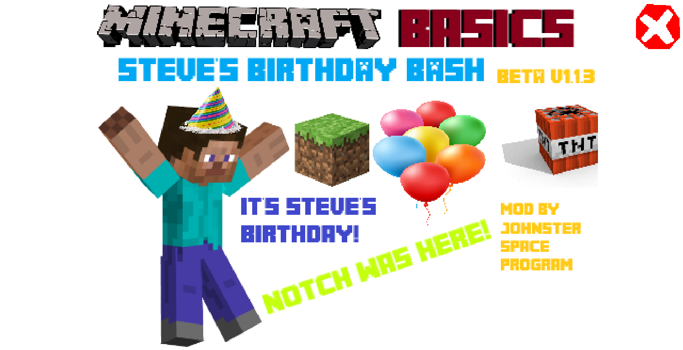 Minecraft Basics Steve S Birthday Bash Minecraft S Basics Wiki Fandom