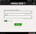 O sexto launcher de Minecraft na versão 2.0. - menu de login.