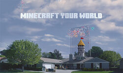 O pôster oficial de Minecraft Earth.