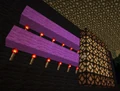 Uma parede de lâmpadas de redstone.