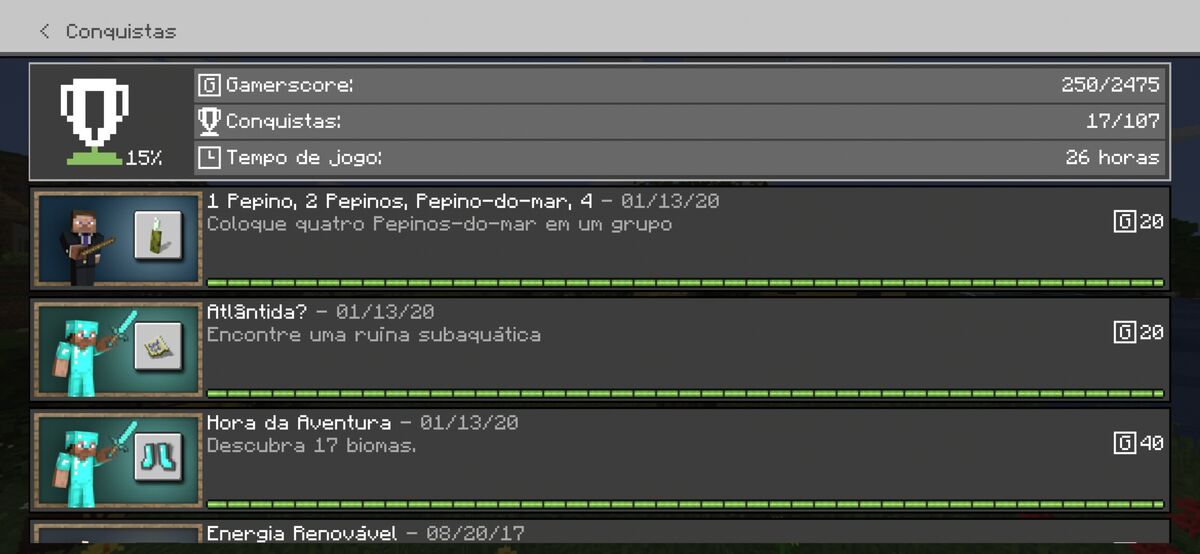 Conquistas - Minecraft Wiki