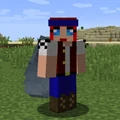 O personagem de Maria no Minecraft (em pé).