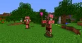 Zombie Pigmen Segurando espadas em forma de coração.
