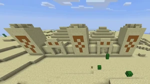Um perfeito duplo templo do deserto gerado naturalmente.