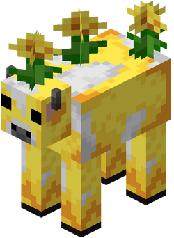 Variante de Coguvaca coberta de buttercup (chamada Moobloom) confirmado para Minecraft Earth.