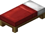 Červená postel