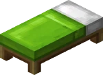 Světle zelená postel