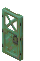 Verwitterte Kupfertür