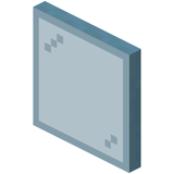 Türkise Glasscheibe