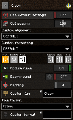 LabyMod Uhr Einstellungen