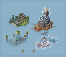 Minecraft Dungeons Insel-Realms Kartenbild