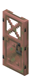 Angelaufene Kupfertür