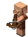 Ein Piglin spannt seine Armbrust
