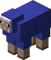 Blaues Schaf (gefärbt)