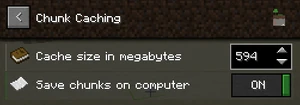 LabyMod Chunk Caching Einstellungen
