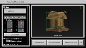 Konstruktionsblock Speicher-Modus (Bedrock)