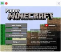 Der Startbildschirm von Paper Minecraft