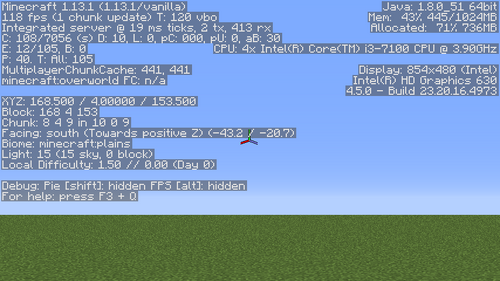 Debug Bildschirm Das Offizielle Minecraft Wiki