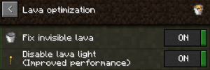 LabyMod Lava Optimierungs Einstellungen