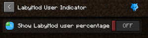 LabyMod User Indicator User Percentage