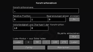 Konstruktionsblock Lade-Modus