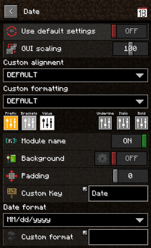 LabyMod Datum Einstellungen