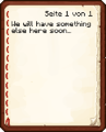 Der Buchtext, der darauf hinweist, dass sich hier noch etwas verändern wird.