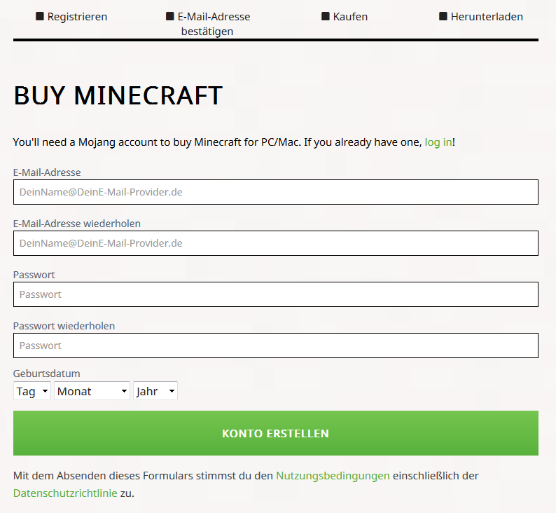 Account mojang Free Minecraft