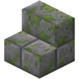 Bemooste Steinziegeltreppe